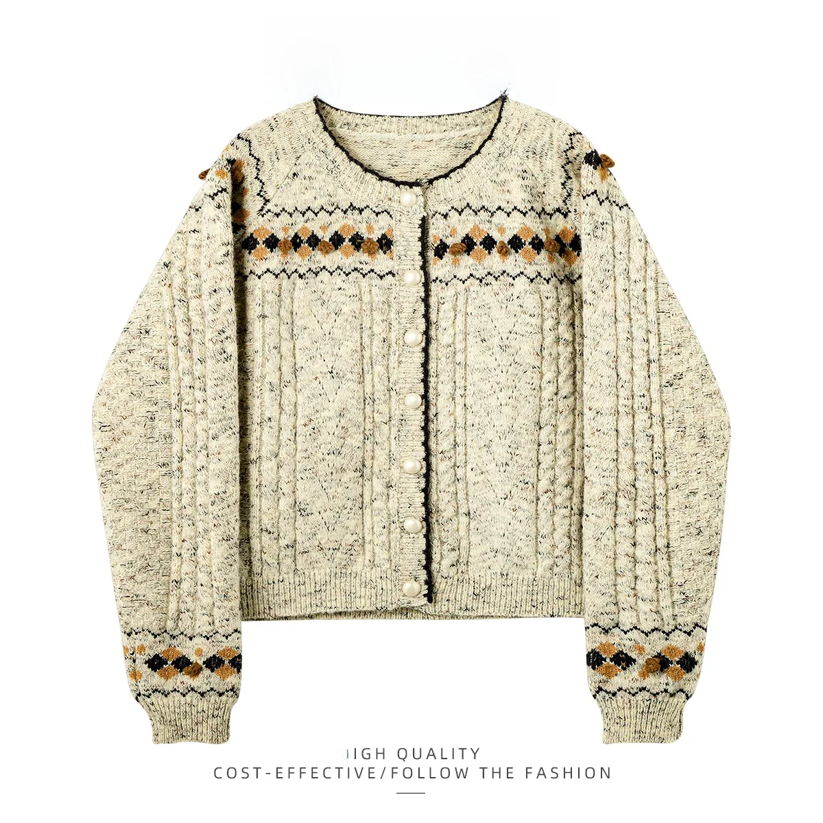 

Paixiang Hong Kong Sle Retro Twist Sweater Women's Winter New Design Open Cardigan Unique Outerwear Pure Color Commute Sle