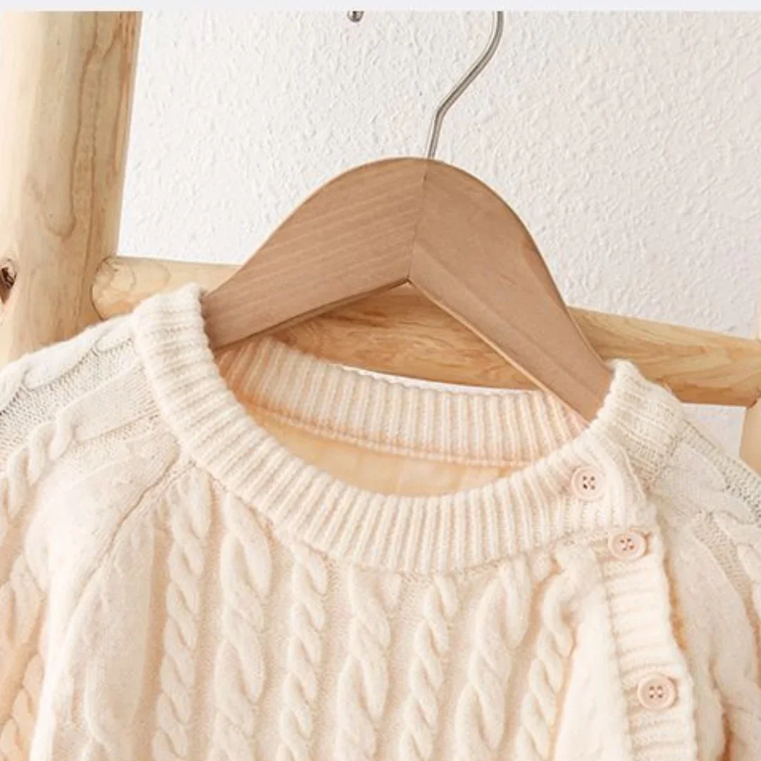 طفل رضيع الملابس كابل رومبير 0-24 متر الوليد بنين بنات دافئ محبوك نيسيي مطاطا الكفة زر الجانب الخريف بذلة غير رسمية