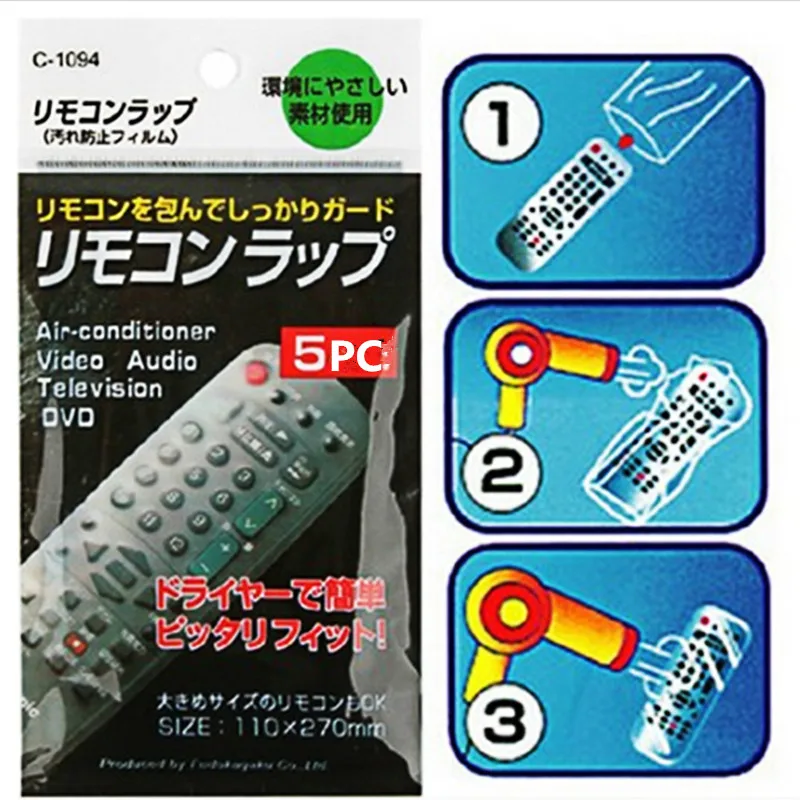 5/10/15/20 adet isı Shrink Film temizle Video TV klima uzaktan kumanda koruyucu kapak ev su geçirmez koruyucu kılıf yeni