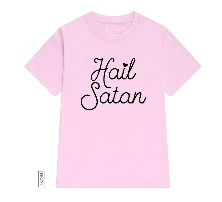 Hail Satan Women tshirt Casual Cotton Hipster Funny t-shirt Gift For Lady Yong Girl Top Tee  y2k accessories  t shirts