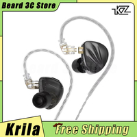 KZ Krila Wired Earphone HIFI 1DD+1BA High-end Tunable Balanced Armature In-ear Earphone Ergonomics Earbuds PC Gamer Accessories