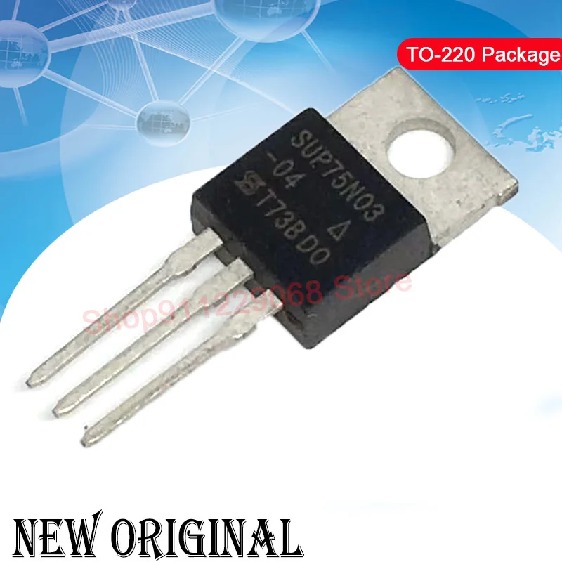 (5piece) SUP75N03-04 SUP75N03 TO-220 30V 75A / K1153 2SK1153 450V 3A / CEP7030 30V 65A / IXFP90N20X3 200V 90A TO-220