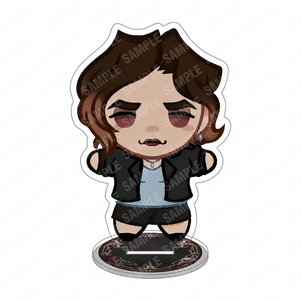 Game The Price of Flesh Stand 10CM Double Sided Acrylic Keychain Cain Mason Jack Chibi Ver. Desk Decor Gift for Horror Fans