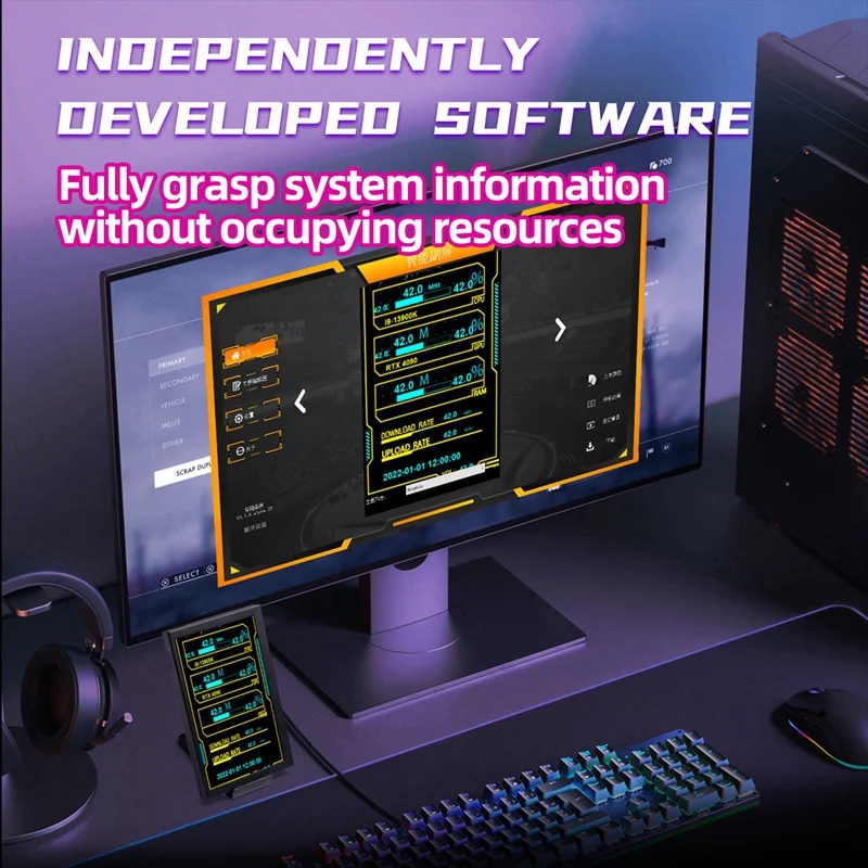 5Inch Screen LCD Monitor Driver Control Board AIDA64 Screen Auxiliary IPS For Computer ITX PC Case B Durable Easy Install