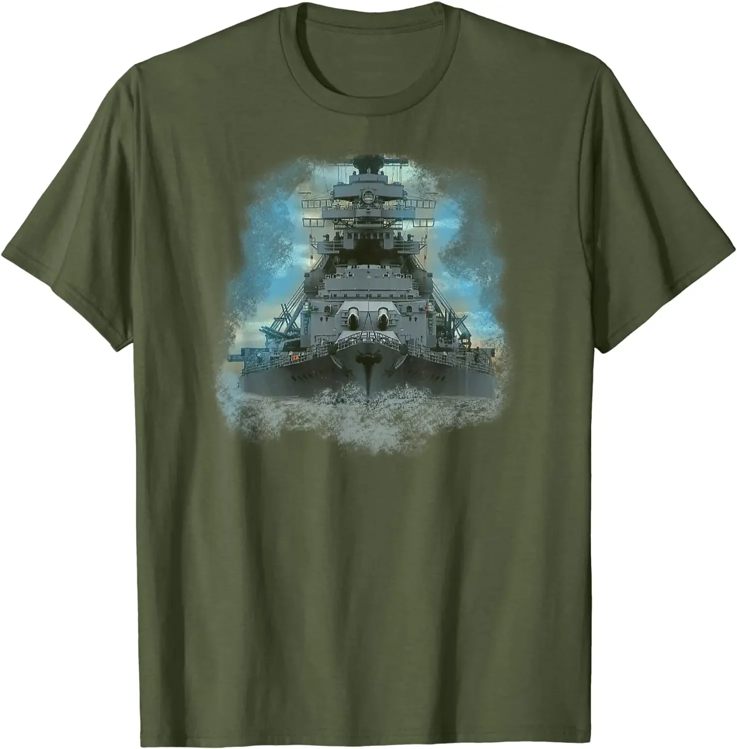 

WW2 Warships Bismarck Marine Fleet Battleships Carriers Men T-Shirt Short Sleeve Casual 100% Cotton Shirts