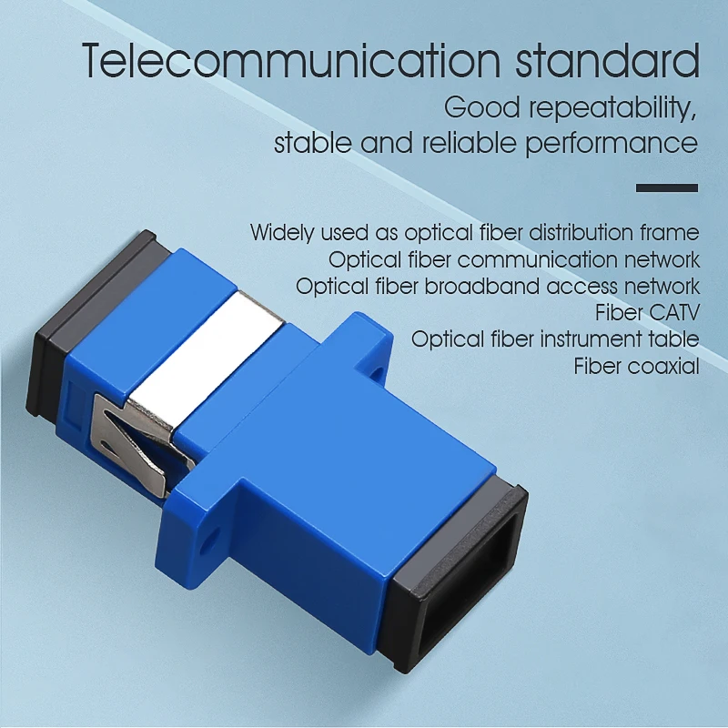 10PCS/50PCS Fiber Optic Simplex Coupler SCUPC/SCAPC Connector SM Optical Fiber Adapter Single Mode Flange Fiber Tools