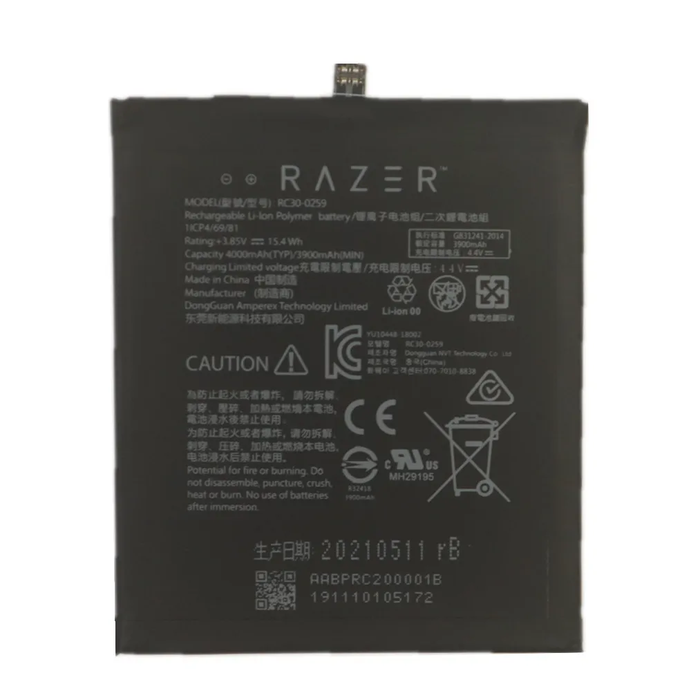 Neue 100% Original Razer handy Batterie Für Razer Telefon 2 RC30-0259 Batterie 4000mAh telefon Batterien Tracking nummer + werkzeuge