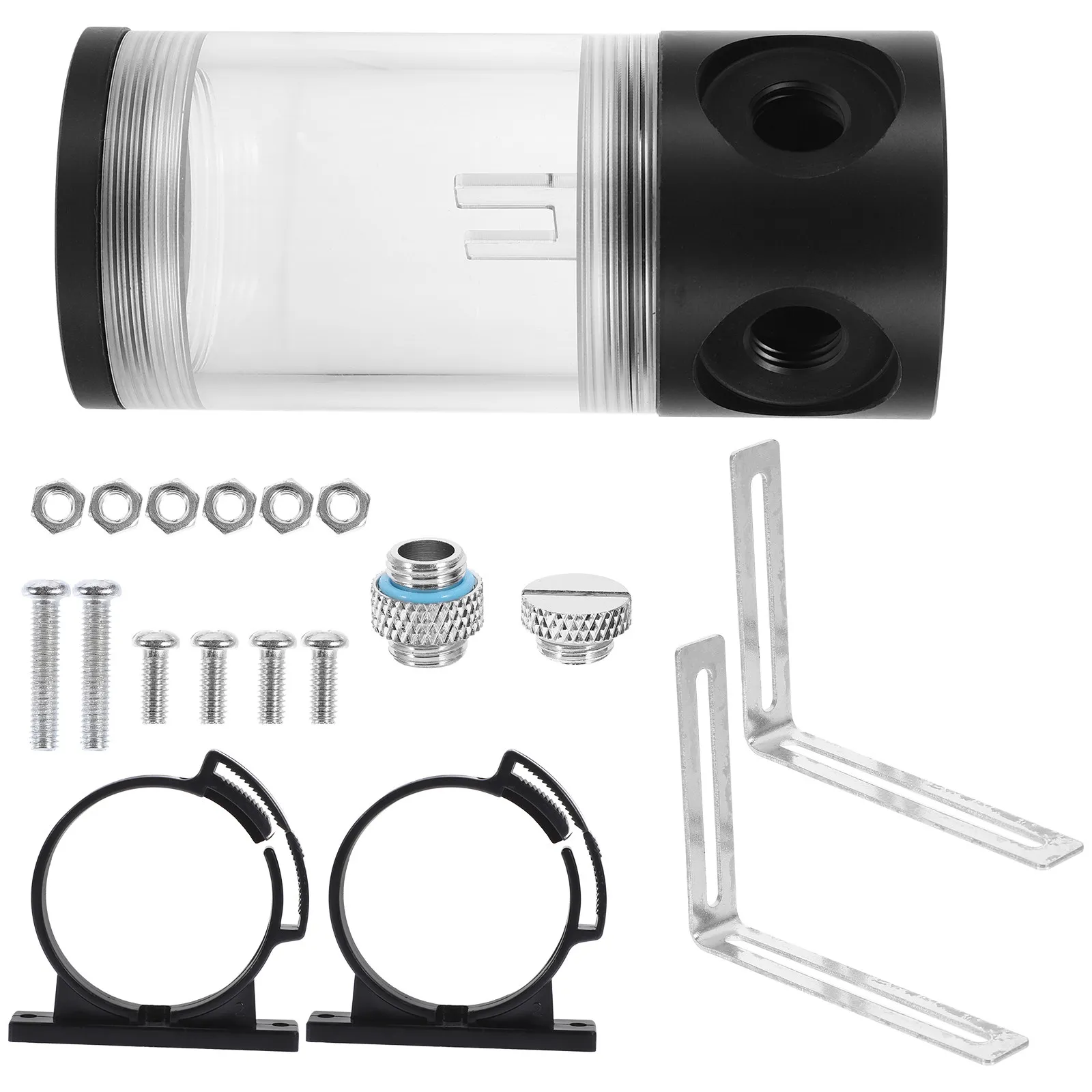 1Set Water Cooler Tank Transparent Pc Water Cooling Reservoir Stopper Ring Assembly Liquid Cooling System Compatible Radiator