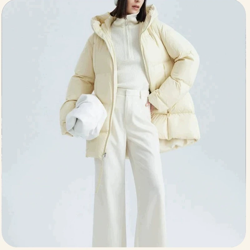 Women's Models Autumn Winter Tops Jacket Down Coat Duck Down Pure Color Thickened Warm Personalized Comfortable Soft Versatile