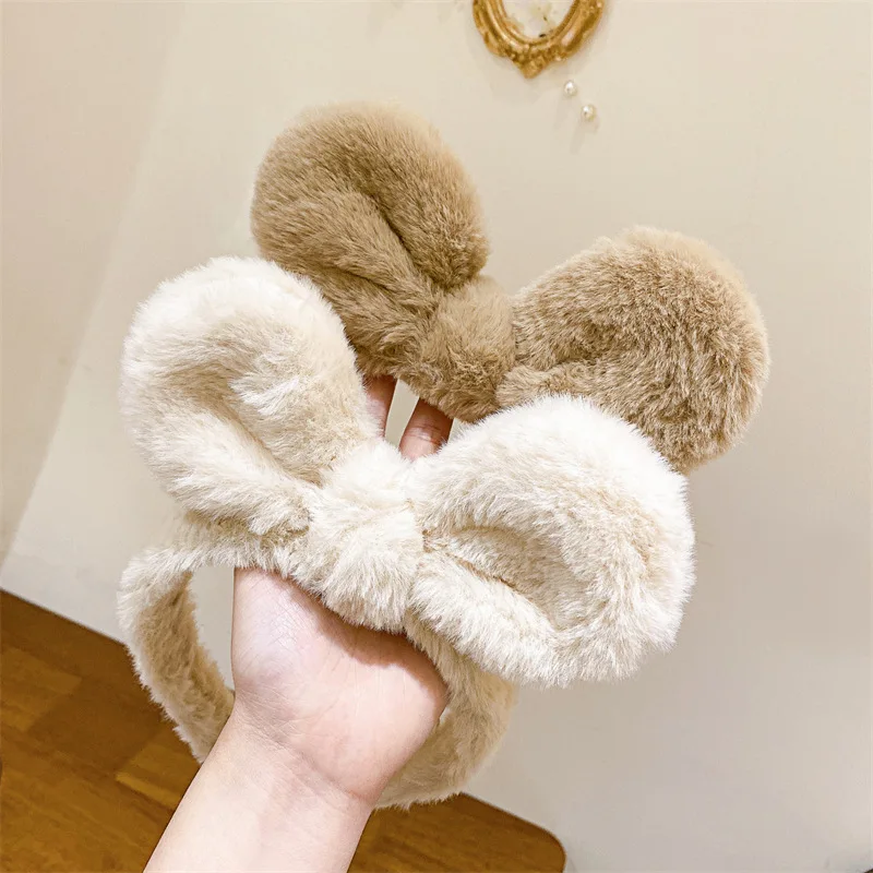 

Plush rabbit ears hair hoop woman wash face head hoop Internet celebrity hair clip headdress hair hoop high skull-cute hair