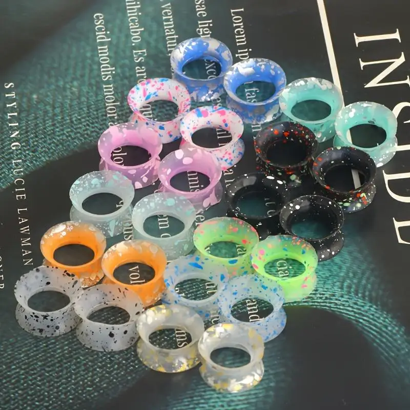 2pcs/24pcs Silicone Ear Gauges Flexible Ear Tunnels Plugs Stretchers Expander Double Flared Flesh Ear Piercing Jewelry 3-25mm