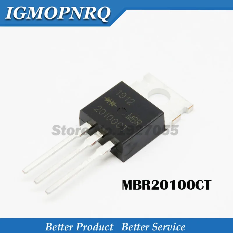 10PCS MBRF20100CT TO220F MBRF20100 TO-220F 20A 100V TO-220 SCHOTTKY DIODE