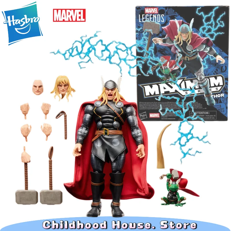 Marvel Legends Maximum Series Mighty Thor Throg, lot de 2 figurines d'action de 6 pouces, Hasbro Mjolnir, jouet de collection, cadeau pour les amateurs de bandes dessinées