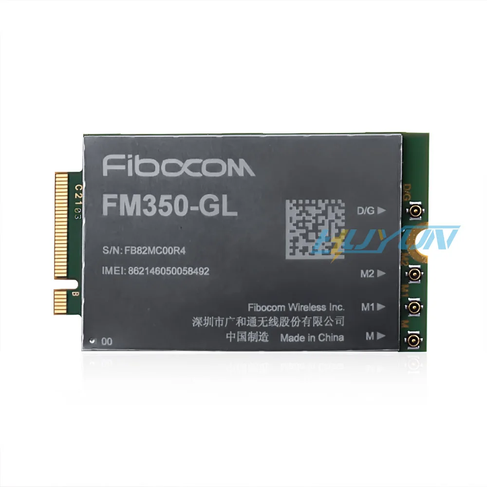 Fibocom FM350-GL 5G LTE WCDMA M.2 Module NR Sub6 4.67Gbps For Laptop Desktop Tablet IoT Gateway Router 4x4 MIMO GNSS Receiver