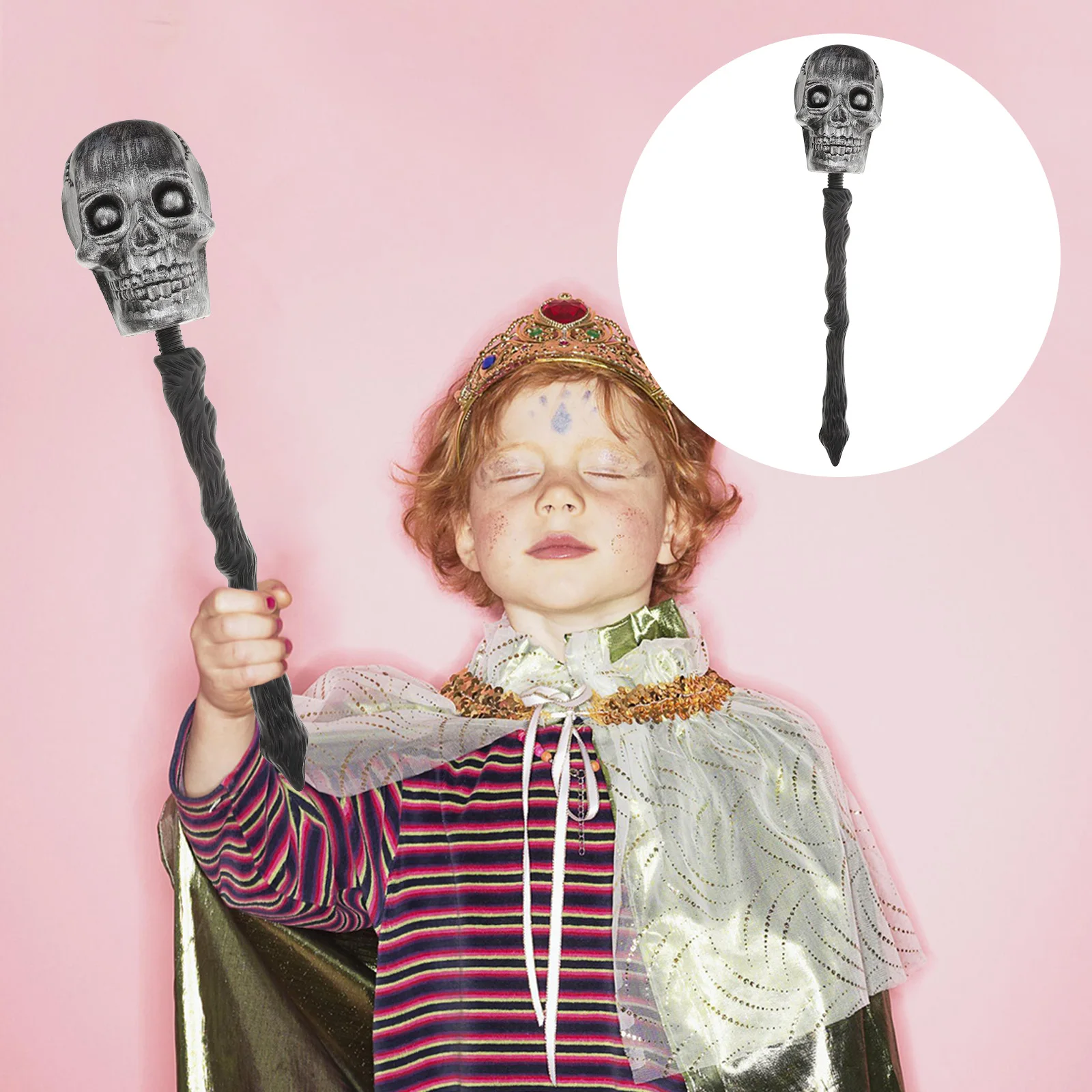 

Skull Cane Child Wands Halloween Decorations Plastic Spooky Stage Performance Prop