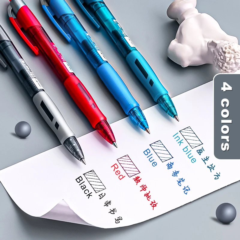 Deli Gel Pennen Set 0.5Mm Intrekbare Kogel Balpen Blauw Zwart Rood Inkt Bijvullen Voor Schoolkantoor Briefpapier Benodigdheden