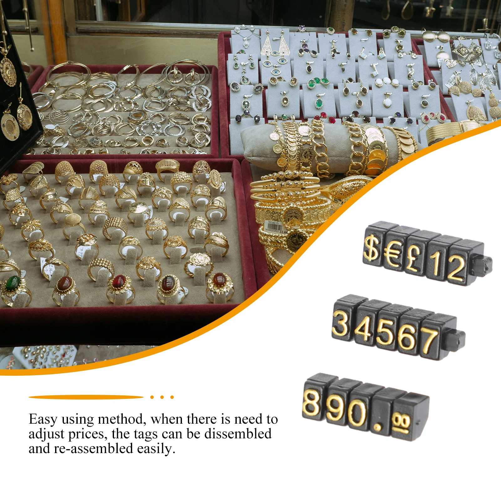 

10pcs Price Tags With Numbers Clear Display Signs Jewelry Watches Rings Necklaces Plastic Sturdy Adjustable Labels For