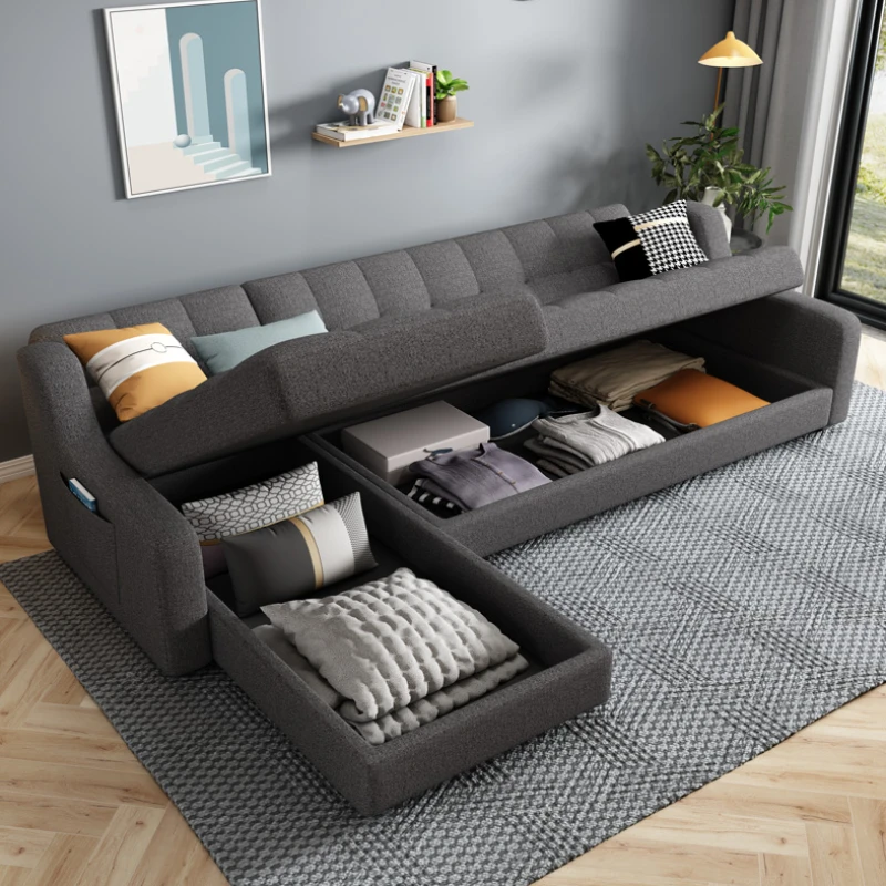 

Modern Black Fancy Sofas Beds Nordic Storage Cute Modular Salon Folding Living Room Sofas Foldable Lounge Divano Home Furniture