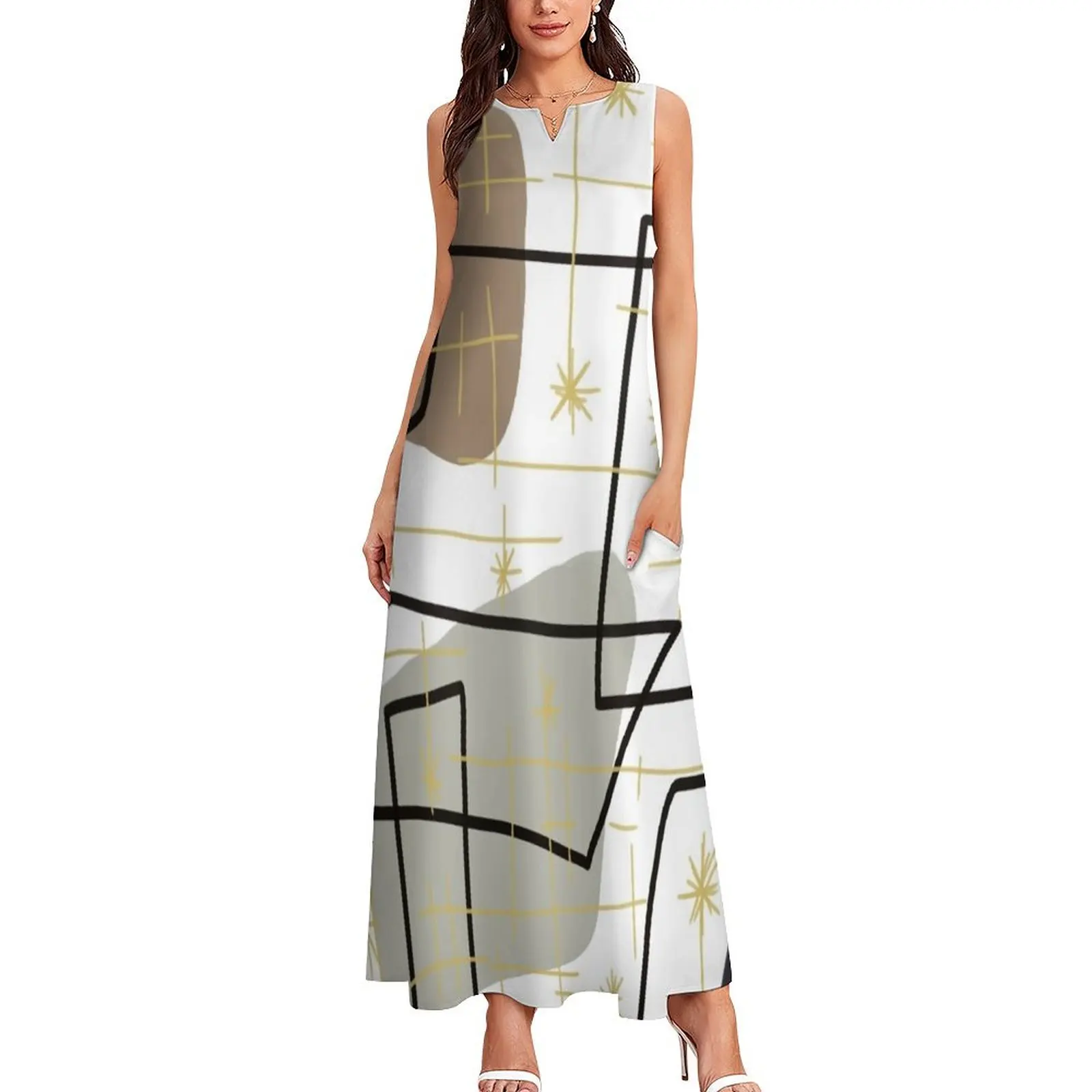 Mid Mod Mix up Long Dress birthday dress for women luxury 2024 Women