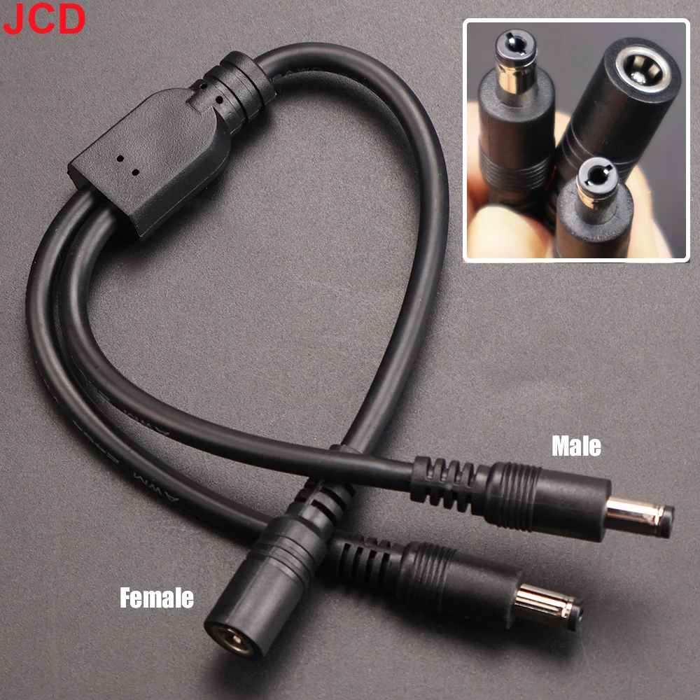 10a 18awg 19v 24v 12v 2 vias dc 1 macho para 2 macho fêmea divisor conector adaptador de fonte de alimentação cabo de extensão 5.5x2.1mm plug m