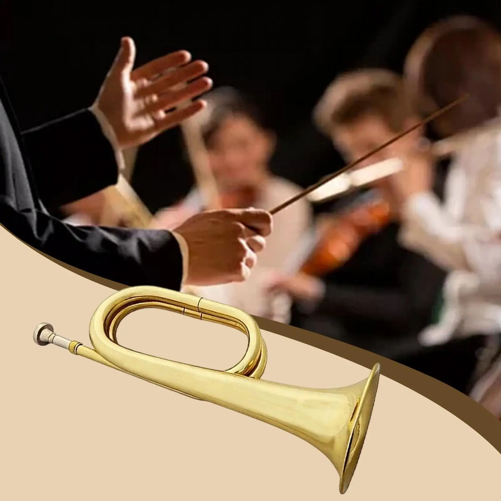 

Компактный латунный трубный духовой инструмент для кавалерийской флотилии, для начинающих, для использования в школах