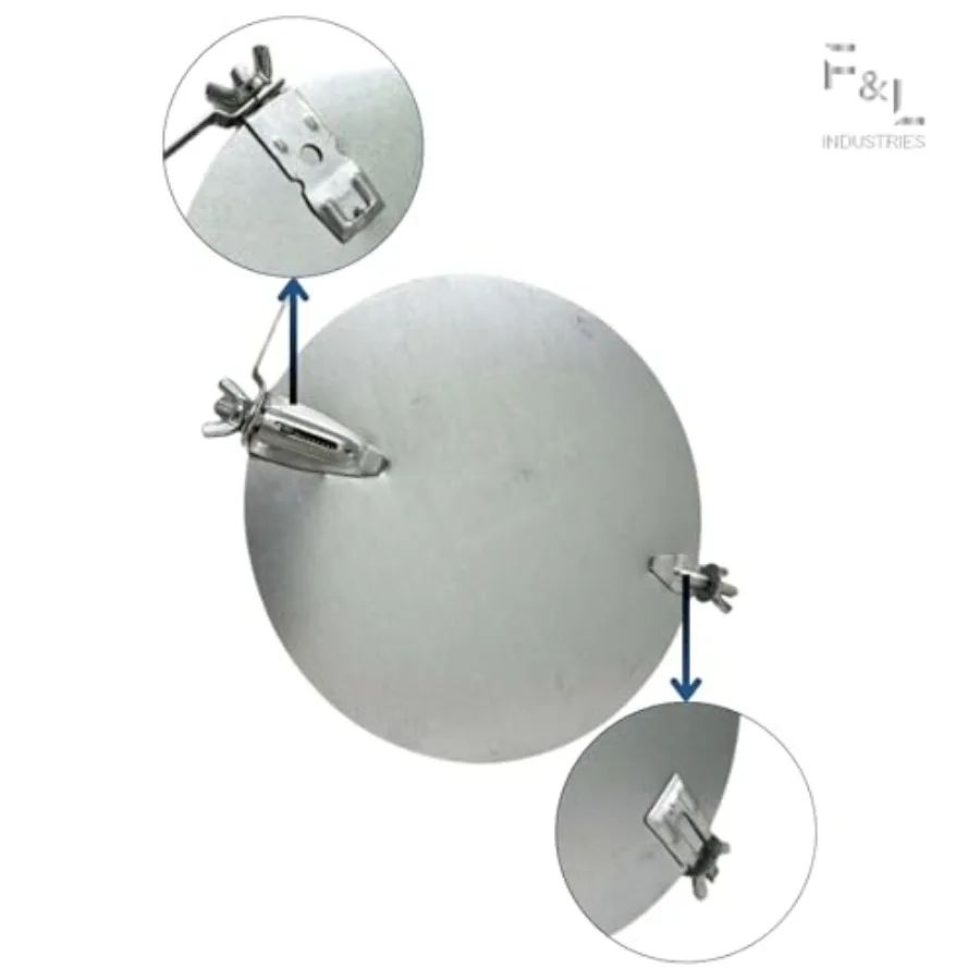 FandL Indutrie 04" Galvanized Duct Volume Damper with Quad Lever FLD04 Dule HVAC Airflow Control for Venting, Heating, Cooling view 3