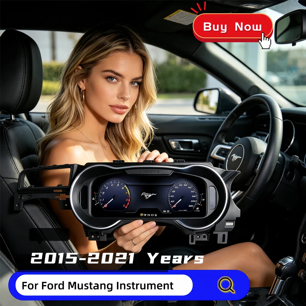 

12.3" HD LCD Virtual Cockpit Plug And Play For Ford Mustang 2015-2021 RHD Digital Dashboard Instrument Cluster Speedometer