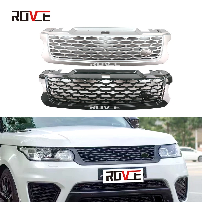 

High Quality SVR Style Front Bumper Grille Black Silver For Land Rover Range Rover Sport 2014-2017 L494 LR062238
