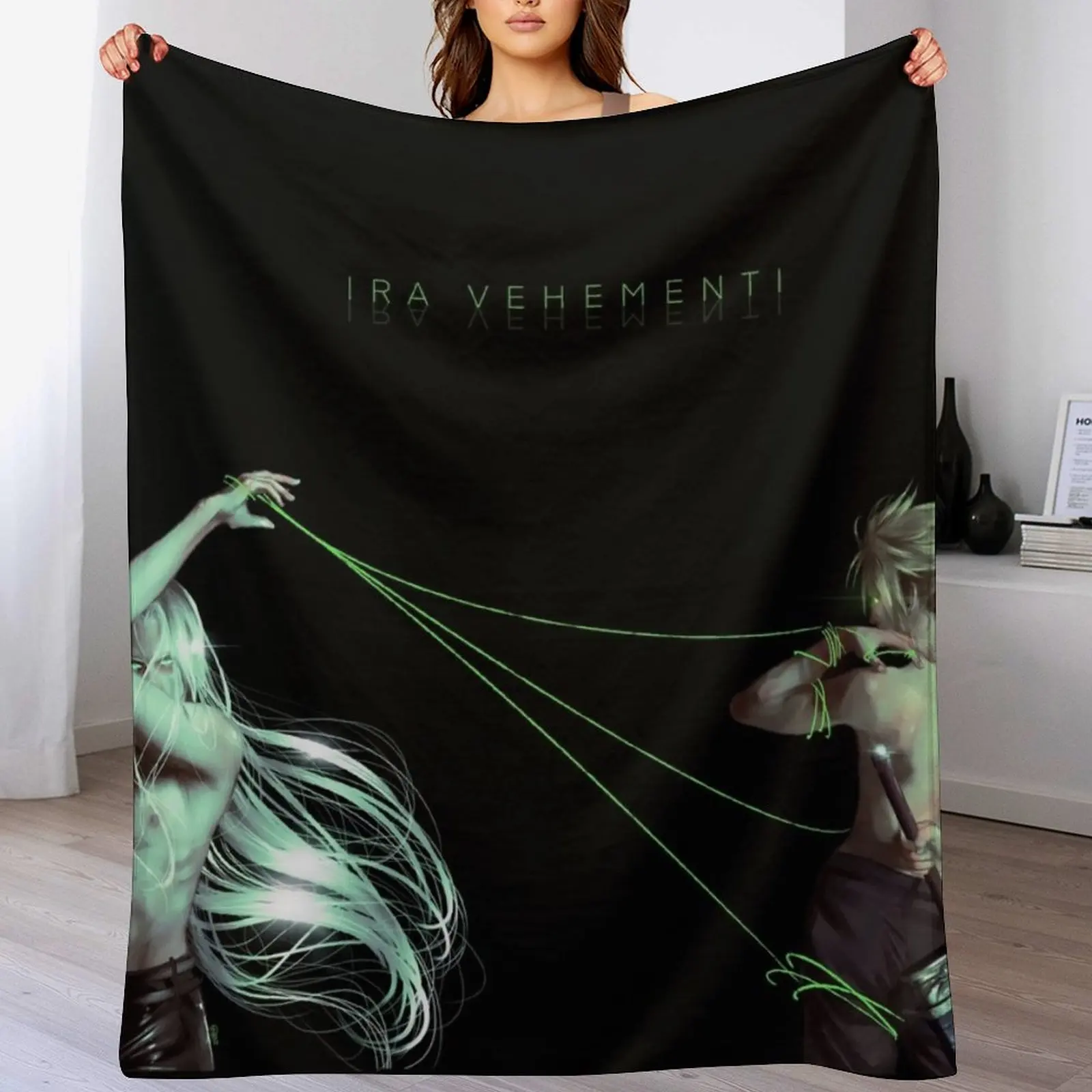 

(HD adjourned) Sephiroth and Cloud Throw Blanket Soft Sherpa Fleece Warm Blanket for Winter