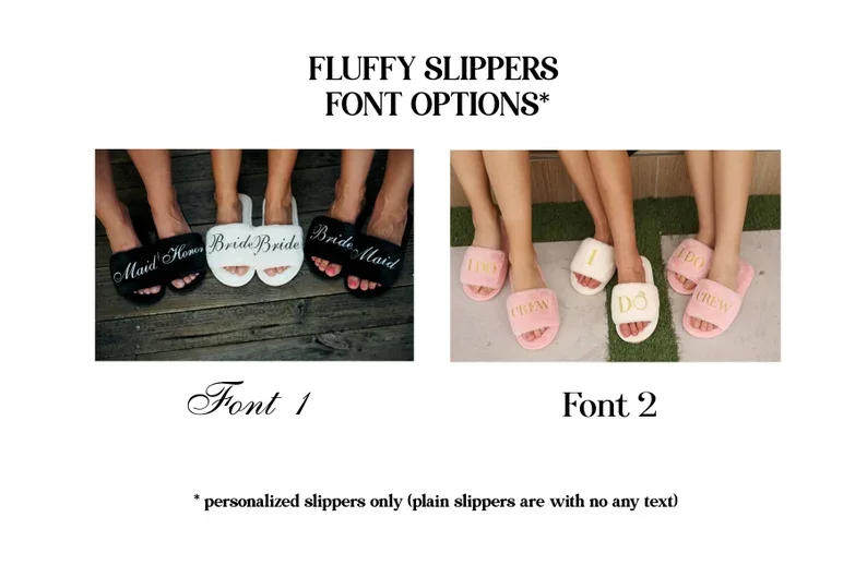 I Do Crew Bridesmaids Slippers Fluffy Slippers I DO for Bride Cozy Slippers Personalized Gift Birthday Gift Custom Women Fluffy