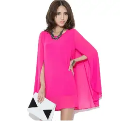 2024 Summer women clothing,bat sleeve shawl leisure chiffon dress,women casual vestido de festa DRESS