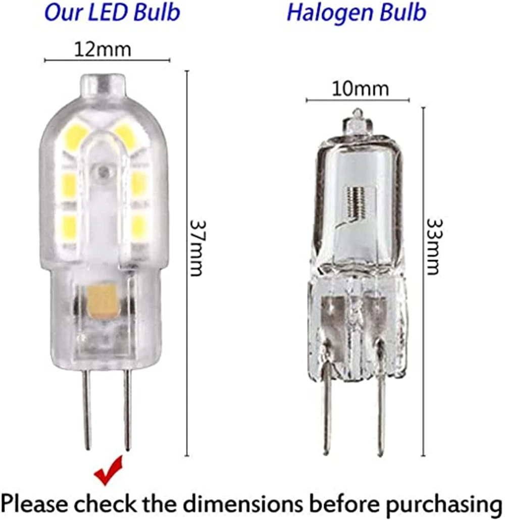 ハロゲンランプ12V,2835 LED,光ファイバー,4電球,AC/dc12v,10個