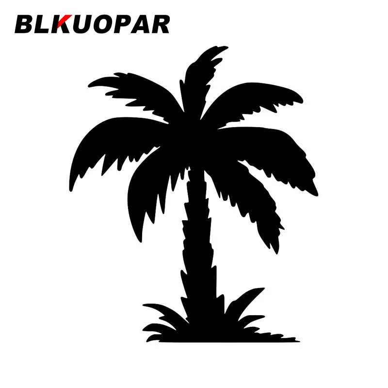 BLKUOPAR Coconut Tree Car Sticker Personality Scratch-proof Waterproof Decals Creative Diy Logo Motorcycle Car Door Protector