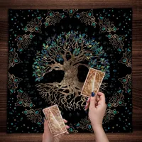 Tree Of Life Tarot Tablecloth Altar Cloth Pagan Spiritual Pendulum Witchcraft Astrology Oracle Card Pads Room Home Decor