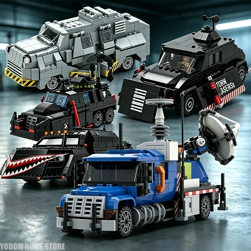 Home‑Display TIV2 Tornado Intercept Vehicle Building Blocks Model Car Figurine Desktop & Living Room
