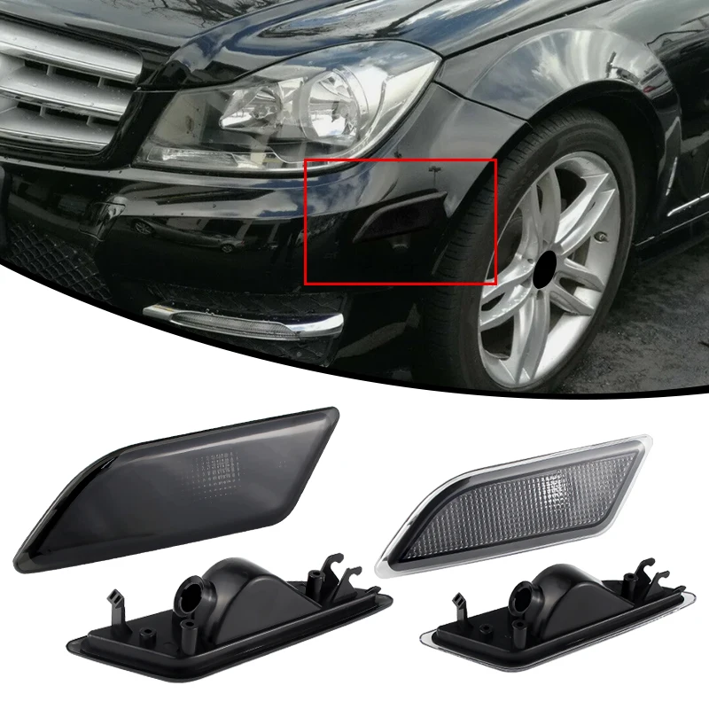 

2pcs For Benz W204 LCI C-Class 2012 2013 2014 C180 C250 C300 C350 C63 AMG Base Sedan Front Fender Side Marker Lights 2049067401