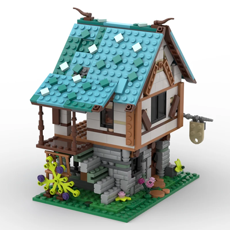 714PCS MOC-239963 Medieval Blacksmith House Street View Series Model Building Blocks Bricks Assembly Toy Adult Children Gift