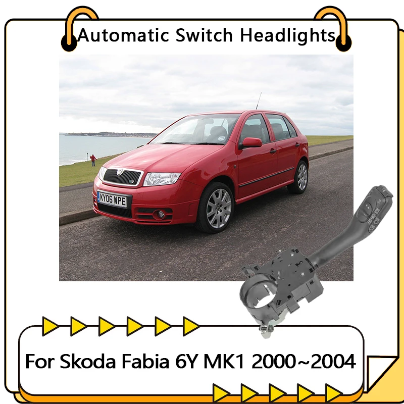 For Skoda Fabia 6Y MK1 2000 2001 2002 2003 2004 Car Turn Switch Stalk HeadLight Indicator auto Adjustment Combination  Lever