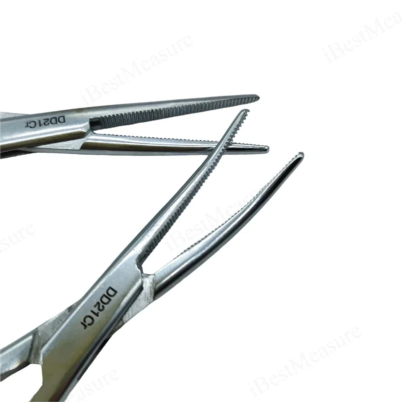 Imagem -05 - Fórceps Hemostático Ferramenta Fórceps Cirúrgico Hemostat Bloqueio Grampos Alicate de Pesca Ponta Curva e Reta 1pc Aço Inoxidável