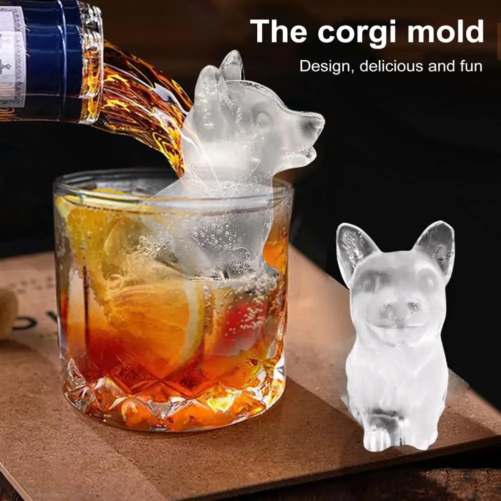 Corgi Ice Cube Molds Fun Dog Shaped Silicone Ice Cube Trays Whiskey Cocktails Bourbon