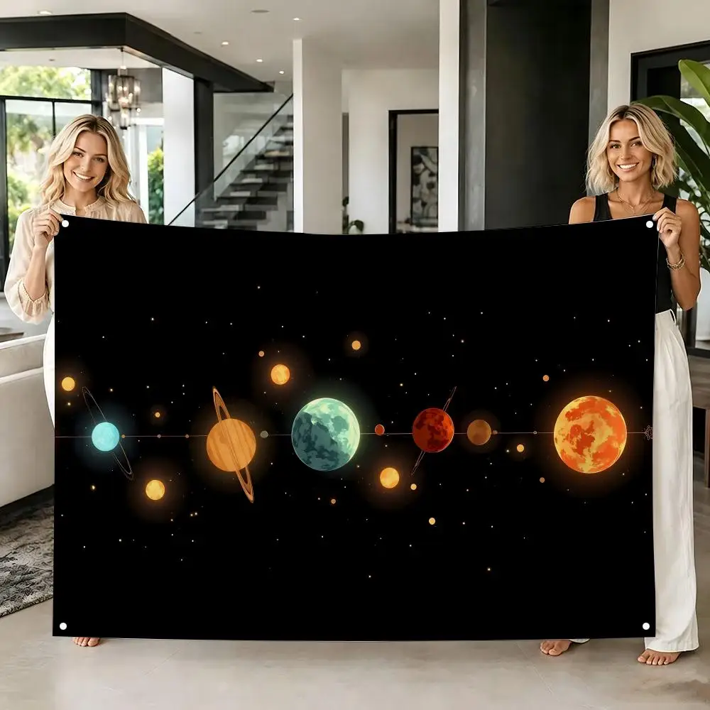 Galaxy Universe Graphic Flags Tapestry Creative Pattern Photo Living Room Wall Art Party Outdoor Decor