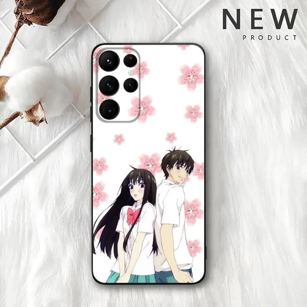 Casing Ponsel Kimi Ni Todoke Sawako untuk Samsung S 25,24,23,22,30,21,10,9,Ultra,Plus,Lite,FE,4,5G Casing Lembut Hitam
