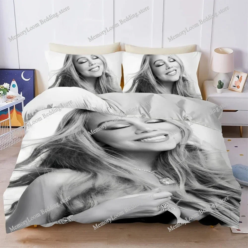 Singer Mariah Carey Here For it All Duvet Cover Set Style Bedding Soft Laundry Cotton Bed Student Dormitory Gift Luxury Gift963