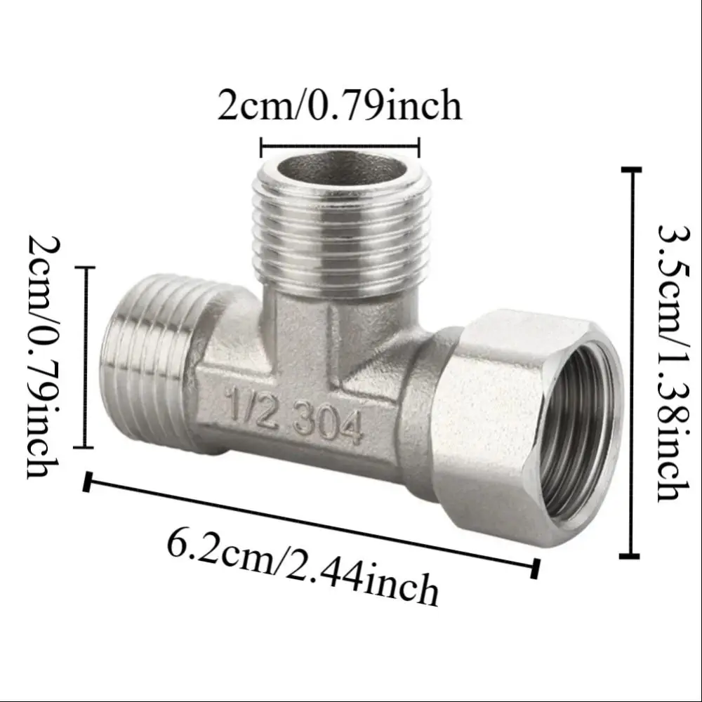 تركيب الفولاذ المقاوم للصدأ 3 طرق صمام دش صنبور محول T محول رذاذ فوهة المياه الفاصل دش صمام المرحاض
