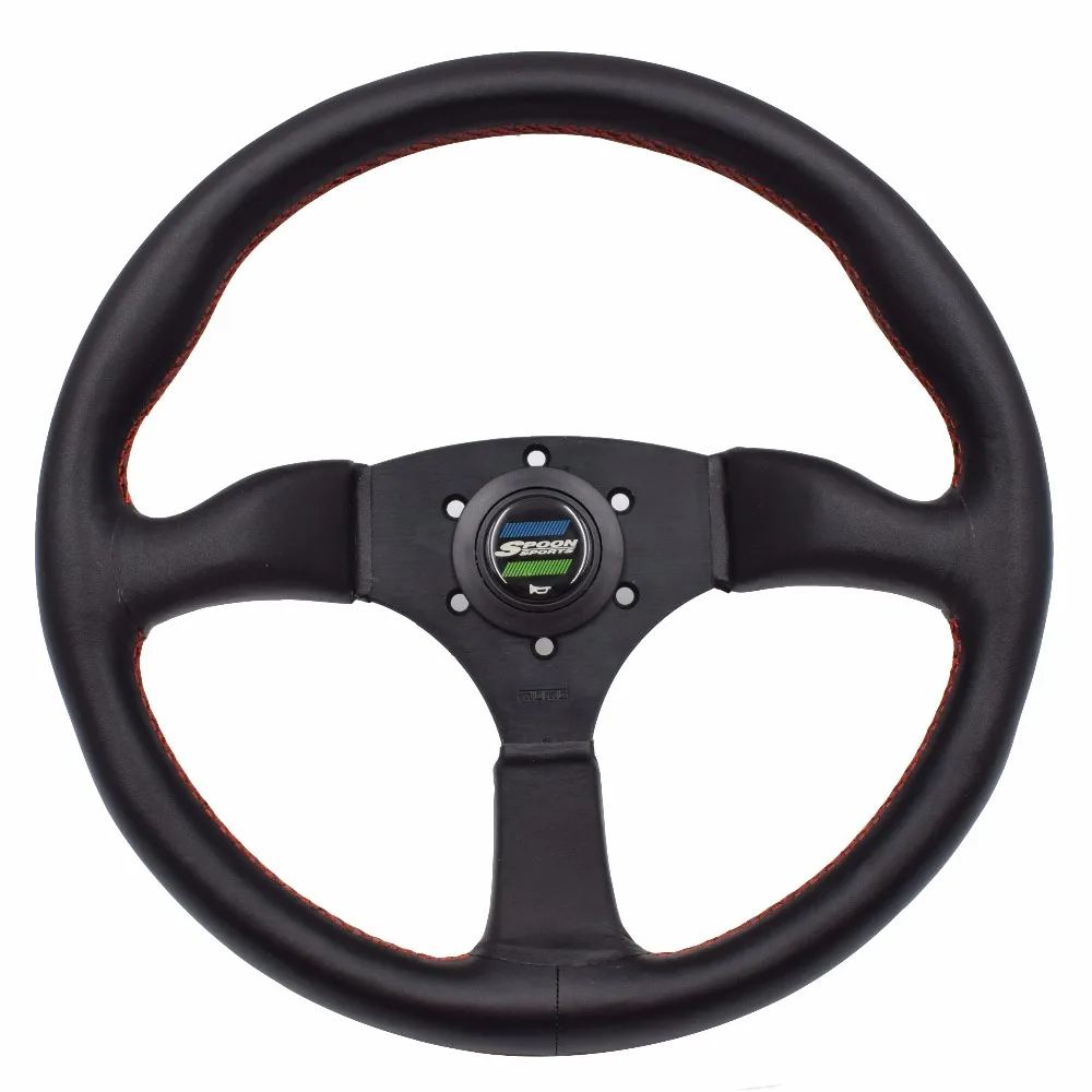 Spoon Sports Car Racing Performance Tuning Sports 14inch Leather Steering Wheel