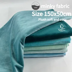 Sewbato 1mm Crystal Super Soft Plush Fabric 150x50cm High Quality Plush Fabric Diy Sewing Quilting Polyester Fabric