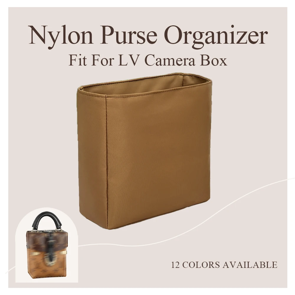 Nylon Purse Organizer Insert Fit for LV Camera Box Handbag Small Inner Liner Bag Cosmetics Inside Storage Bag Organizer Inner