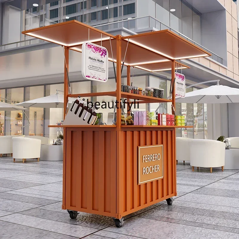 

ss7486 new styleFood Street Stall Cart Scenic Area Rock Sugar Gourd Grilled Sausage Dining Car Cold Drink Dessert Sales Cart