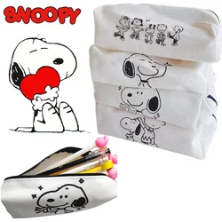 Snoopy Pencil Case Anime Kid Large Capacity Stationery Box School Students Supplies Cute Women Cosmetic Travel Storage Bag Gifts