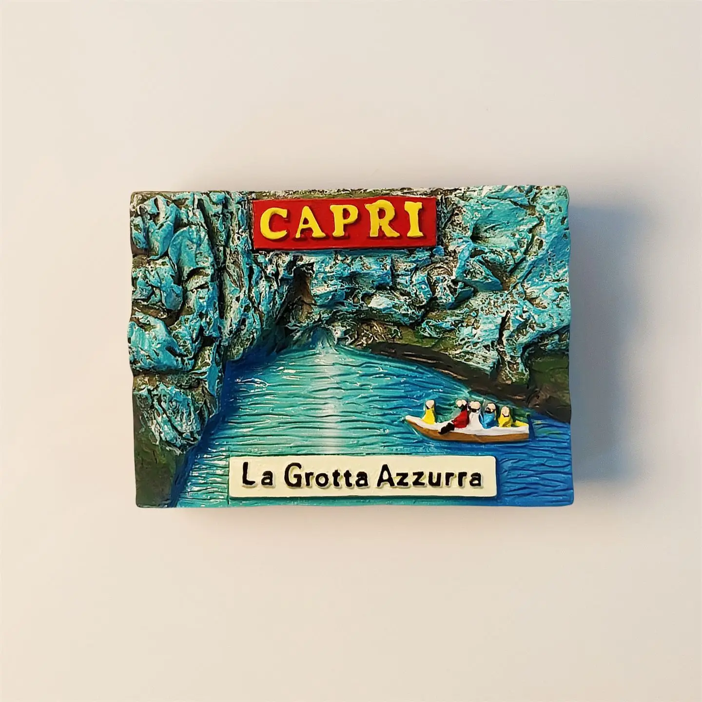CAPRI-imán para nevera, pegatina para decoración del hogar, resina La Grotta Azzurra, agujero azul, Capri, regalo de recuerdo italiano